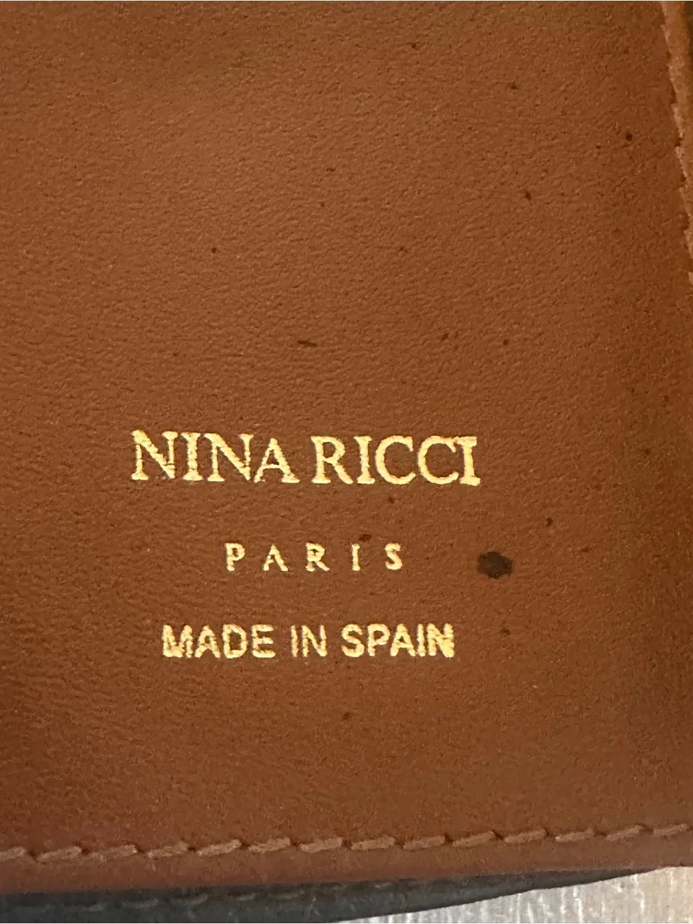 Nina Ricci Brown and Black Two-Tone Leather key Wallet